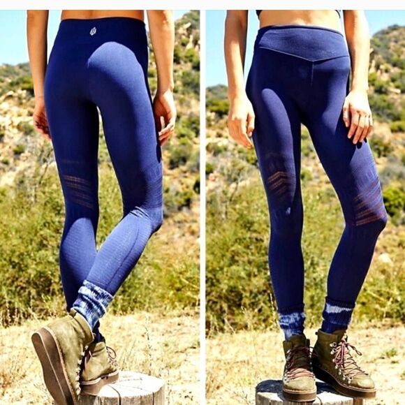 NWT! Free People Leggings Gone Adrift Blue XS - $128 MSRP - Picture 1 of 8
